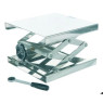SUPPORT ELEVATEUR EN ACIER INOX 100x100 mm HAUT. MAX 120 mm