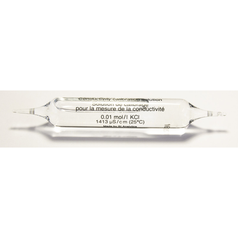 ETALON DE CONDUCTIVITE 12,9 mS/cm KCL 0,1 M 3 X 6 AMPOULES 20 ML