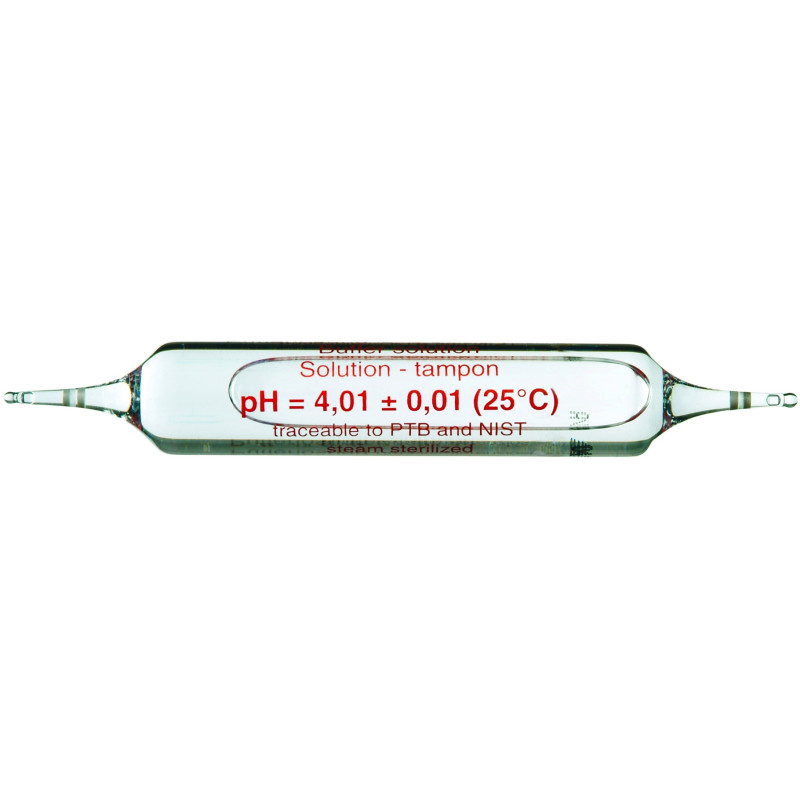 SOLUTION TAMPON EN AMPOULES 20 ml pH 4,01 PAR 60 AMPOULES DE 20 ML