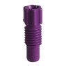 RACCORD FILETE EN PFA VIOLET AVEC FERRULE INTEGREE POUR TUYAU DIAMETRE EXTERNE 2,3 MM PAR 5