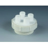 BOUCHON DE TRANSFERT EN PTFE AVEC FILETAGE MALE MAUSER 2 POUCES ET 4 RACCORDS GL18