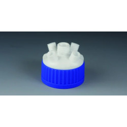 BOUCHON DE TRANFERT EN PTFE A FILETAGE 4X GL 18 POUR TIGE DIAM 10 mm