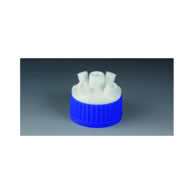 BOUCHON DE TRANFERT EN PTFE A FILETAGE 4X GL 18 POUR TIGE DIAM 10 mm
