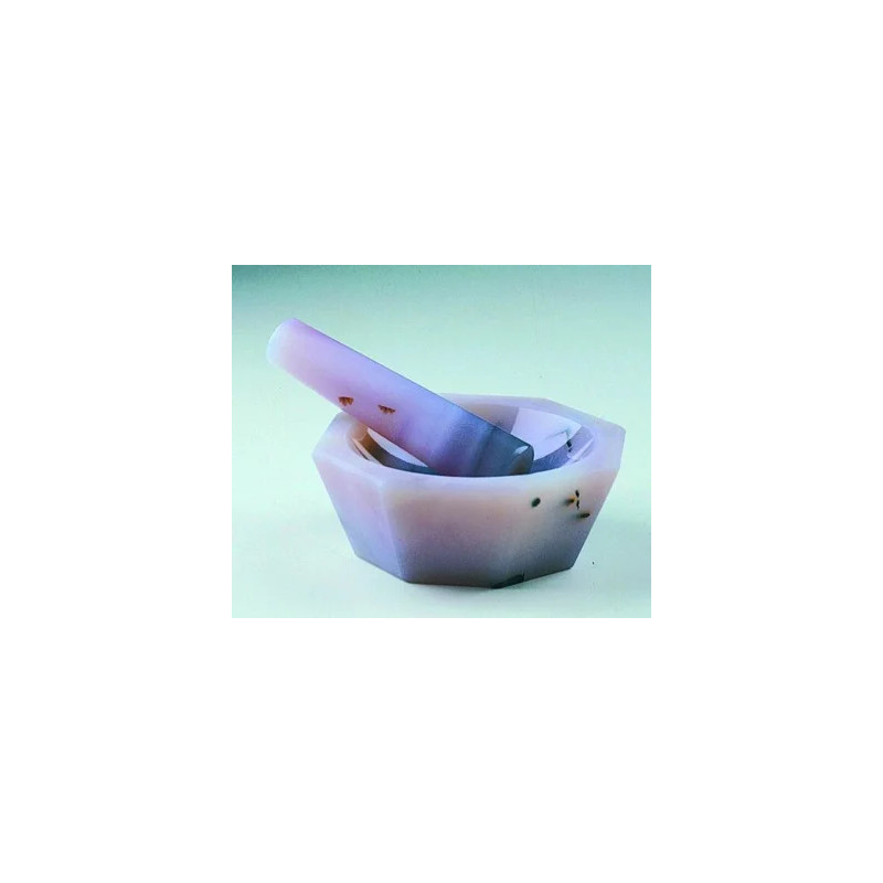 MORTIER ET PILON EN AGATE 9 ml DIAMETRE EXT/INT. 50 x 40 mm