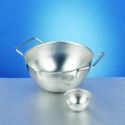 CAPSULE A EVAPORATION EN INOX FOND FORME RONDE FOND PLAT AVEC ANSES 1000 ML
