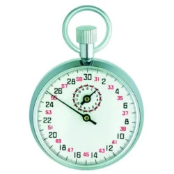 CHRONOMETRE A AIGUILLE HANHART 1/10 SEC AFFICHAGE 15 MIN, BOITIER METALLIQUE DIAMETRE 55 mm