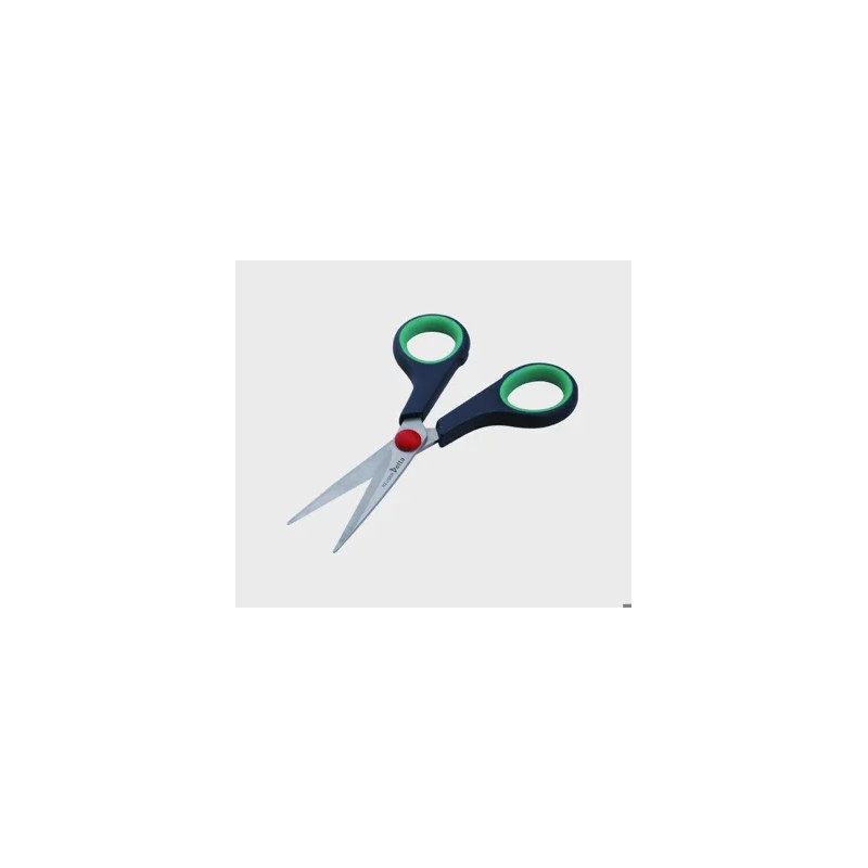 CISEAUX EN INOX DROITS, POIGNEES PLASTIQUE 130 mm