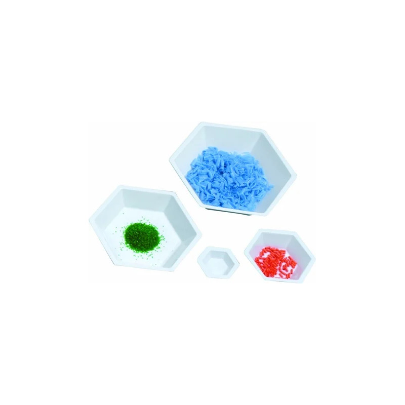 NACELLE DE PESEE HEXAGONALE ANTISTATIQUE DIAMETRE SUPERIEUR 64 MM, DIAMETRE INFERIEUR 51 MM,PAR 500