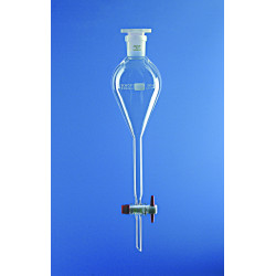 AMPOULE A DECANTER EN VERRE DURAN FORME SPHERIQUE SELON GILSON, CLE PTFE 1000 ml