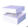 CRYOBOITE BLANCHE LLG LABWARE EN CARTON PLASTIFIE 136 X 136 MM HAUTEUR 75 MM 