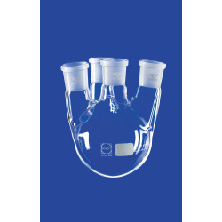 BALLON EN VERRE DURAN FOND ROND 4 COLS RODES RODAGE CENTRAL 29/32, LATERAUX INCLINES 7° 29/32