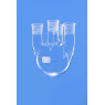BALLON A FOND ROND EN VERRE DURAN 2000 ML 4 COLS RODAGE CENTRAL 29/32 LATERAUX 29/32