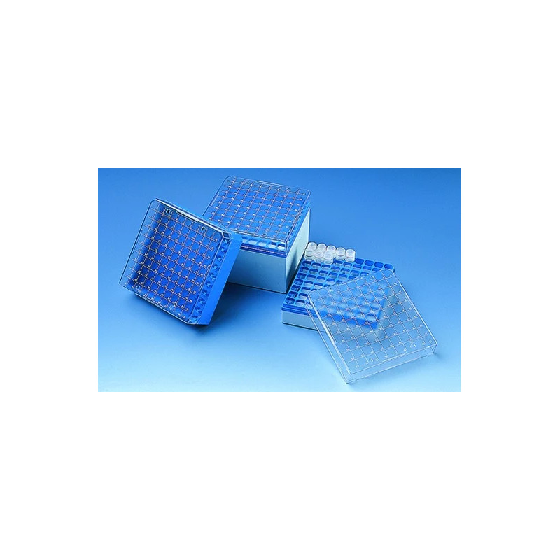 BOITE DE STOCKAGE EN PC POUR CRYOTUBES 3, 4 ET 5ML