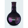 BALLON EN VERRE BRUN BOROSILICATE FOND ROND COL RODE 29/32