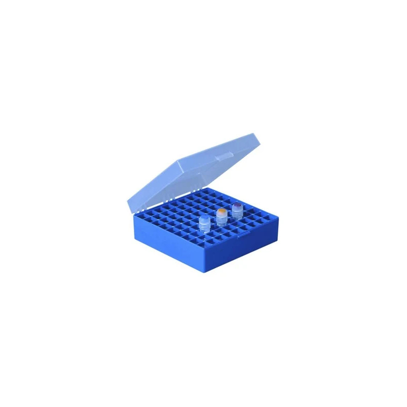 CRYOBOITE EN POLYPROPYLENE POUR 81 TUBES, 133 X 133 X 52 MM COULEUR VERT