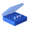 CRYOBOITE EN POLYPROPYLENE POUR 81 TUBES, 133 X 133 X 52 MM COULEUR VERT