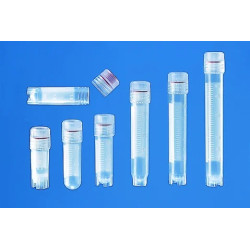 TUBE CRYOGENIQUE EN POLYPROPYLENE 2,0 ML FILETAGE EXTERNE FOND ROND, AVEC BOUCHON PAR 1000