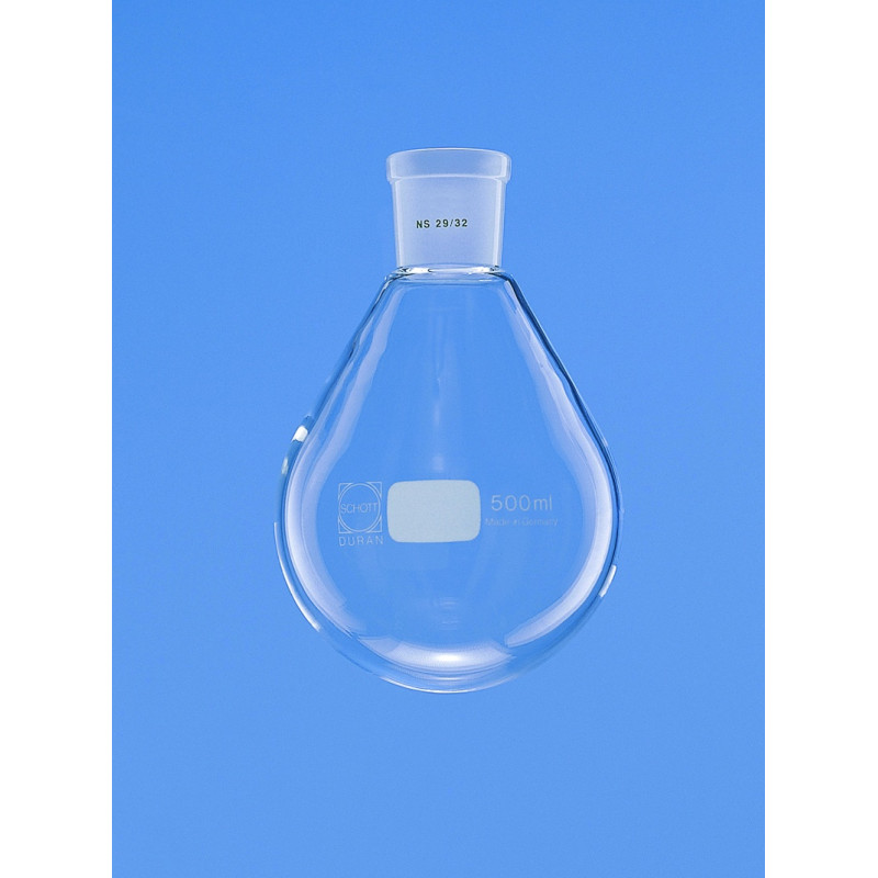 BALLON EVAPORATEUR EN VERRE DURAN FORME POIRE 250 ML RODAGE 29/32