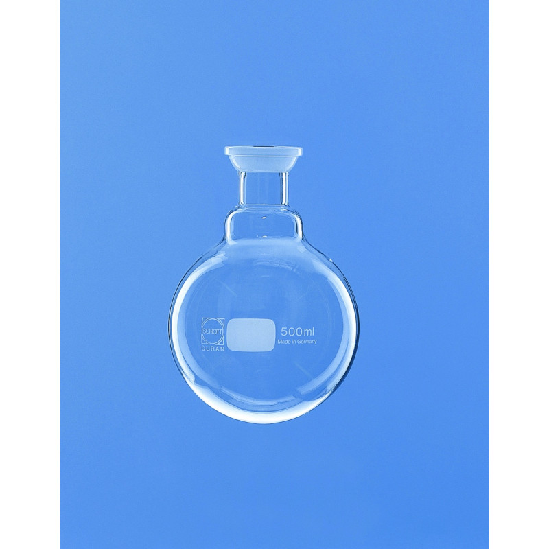 BALLON RECEPTEUR EN VERRE DURAN POUR EVAPORATEUR ROTATIF 100 ml, FOND ROND RODAGE S35