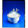 DESSICCATEUR A VIDE, CORPS EN POLYPROPYLENE BLANC DIAMETRE 150 mm,COUVERCLE EN POLYCARBONATE