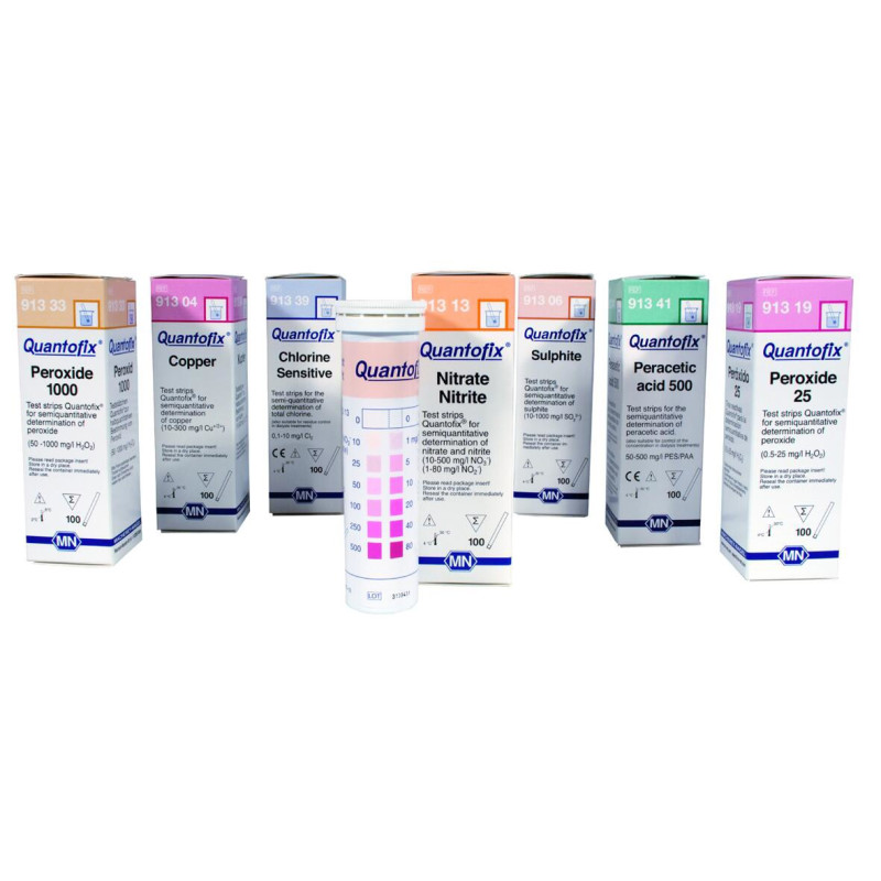 BANDELETTE TEST QUANTOFIX CHLORE ECHELLE DE 0 A 100 MG/L CL2 PAR 100