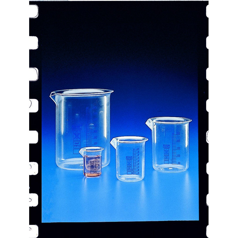 BECHER EN PMP TRANSPARENT GRADUATIONS EN RELIEF 25 ml