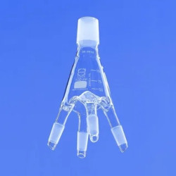 DISTRIBUTEUR DE DISTILLATION SELON BREDT EN VERRE DURAN 4 SORTIES RODAGE MALE 29/32