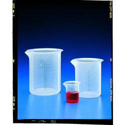 BECHER EN POLYPROPYLENE GRADUATIONS EN RELIEF 1000 ml