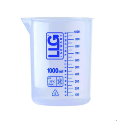 BECHER EN POLYPROPYLENE GRADUATIONS BLEUES 250 ml PAR 2