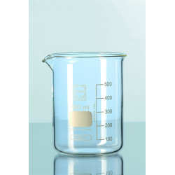 BECHER EN VERRE DURAN FORME BASSE AVEC BEC VERSEUR 5 ml