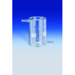 BECHER A DOUBLE ENVELOPPE EN VERRE DURAN AVEC RACCORD A OLIVE