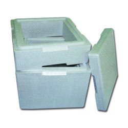 BOITE ISOLANTE EN NEOPOR AVEC COUVERCLE 12,5 LITRES