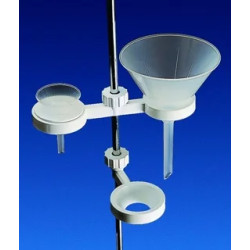 SUPPORT EN POLYPROPYLENE POUR 2 ENTONNOIRS DIAMETRE 25 - 170 mm