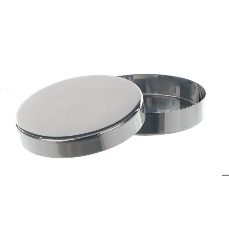 BOITE DE PETRI EN ACIER INOX DIAMETRE 75 mm x HAUTEUR 20 mm