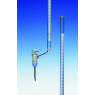 BURETTE EN VERRE BOROSILICATE HIRSCHMANN CLASSE AS SCHELLBACH AVEC ROBINET LATERAL CLE VERRE 50 ML