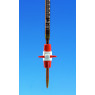 BURETTE DEMONTABLE EN VERRE BRUN BOROSILICATE SILBERBRAND CLASSE B, AVEC ROBINET DROIT PTFE