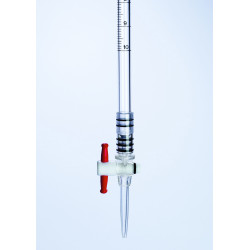 BURETTE EN ACRYLIQUE CLASSE B AVEC ROBINET DROIT EN PMP