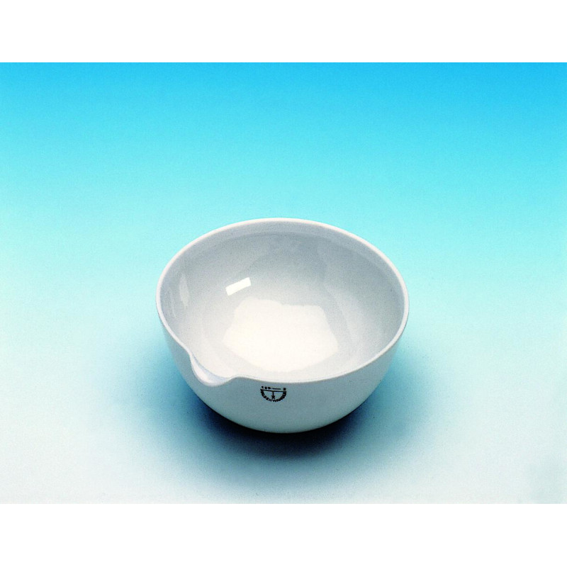 CAPSULE A EVAPORATION EN PORCELAINE FOND ROND AVEC BEC VERSEUR, 10 ml