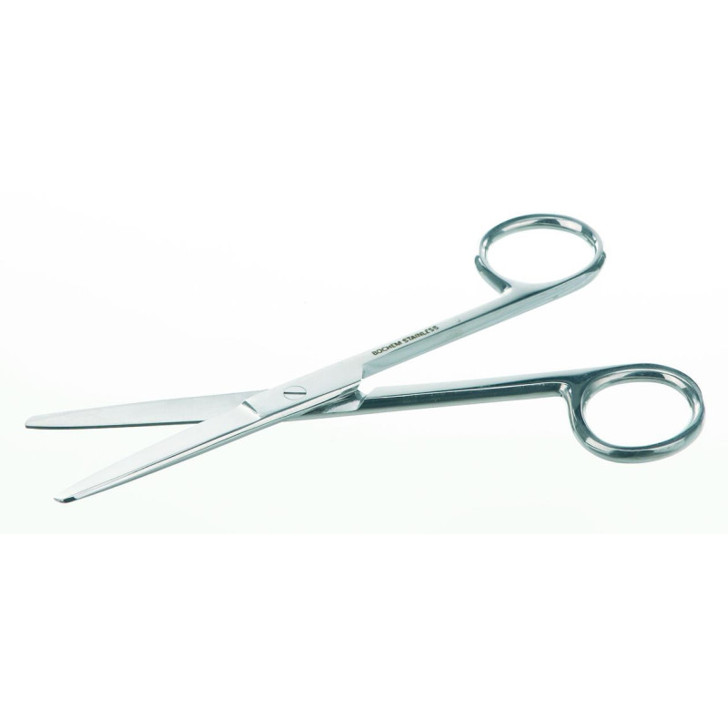CISEAUX EN INOX BOUTS ROND/ROND, LONGUEUR TOTALE 130 mm