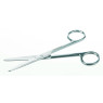 CISEAUX EN INOX BOUTS ROND/ROND, LONGUEUR TOTALE 130 mm