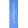 COLONNE DE CHROMATOGRAPHIE EN VERRE 430 ml LONGUEUR UTILE 600 MM, AVEC PLAQUE FRITTEE ROBINET CLE PTFE, COL LISSE
