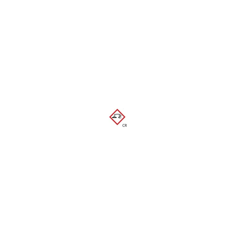 ETIQUETTE DE SECURITE TYPE GHS 05 DESCRIPTION ATTENTION CORROSIF ETIQUETTE 26 X 37 MM PAR 250