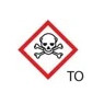 ETIQUETTE DE SECURITE TYPE GHS 06 DESCRIPTION DANGER TRES TOXIQUE ETIQUETTE 26 X 37 MM PAR 250