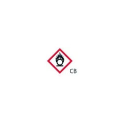 ETIQUETTE DE SECURITE TYPE GHS 03 DESCRIPTION DANGER COMBURANT ETIQUETTE 37 X 52 MM PAR 250