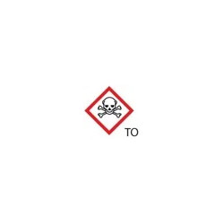 ETIQUETTE DE SECURITE TYPE GHS 06 DESCRIPTION DANGER TRES TOXIQUE ETIQUETTE 37 X 52 MM PAR 250