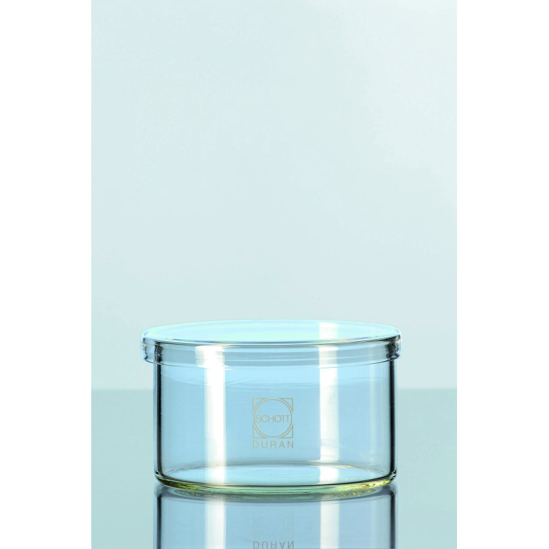 BOITE EN VERRE DURAN FORME BASSE AVEC COUVERCLE COIFFANT