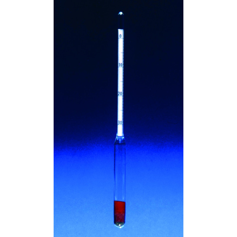 DENSIMETRE EN VERRE, EN DEGRES BAUME