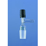 ROBINET EN VERRE BOROSILICATE 3.3 POUR DESSICATEUR, CLE PTFE RODAGE 24/29