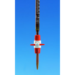 BURETTE DEMONTABLE EN VERRE BOROSILICATE ECONOMY CLASSE AS, AVEC ROBINET DROIT PP PAR 2