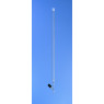COLONNE DE CHROMATOGRAPHIE EN VERRE 125 ml LONGUEUR UTILE 400 MM, AVEC PLAQUE FRITTEE ROBINET A POINTEAU, RODAGE 29/32
